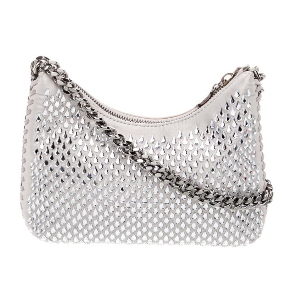 STELLA MCCARTNEY Falabella Crystal Hotfix Zippered Mesh Shoulder RETAIL 1,395 - Picture 11 of 12